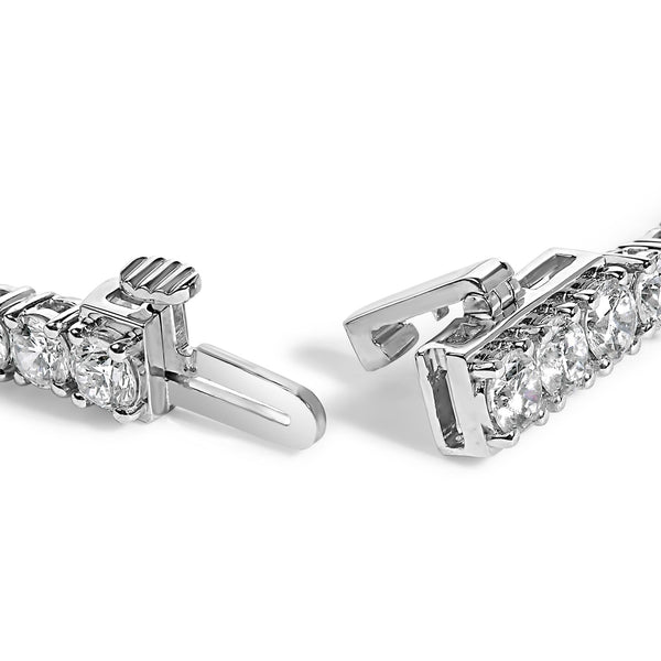 IGI Certified 14K White Gold 11.0 Cttw Lab Grown Diamond Tennis Bracelet