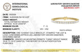 IGI Certified 14K Yellow Gold 18 1/2 Cttw Emerald Cut Lab Grown Diamond Tennis Bracelet-4 thumbnail 5