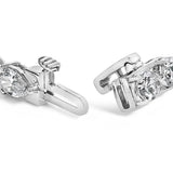 IGI Certified 14K White Gold 8.0 Cttw Pear Cut Lab Grown Diamond Tennis Bracelet-3 thumbnail 4