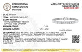 IGI Certified 14K White Gold 10.0 Cttw Emerald Cut Lab Grown Diamond Tennis Bracelet-4 thumbnail 5