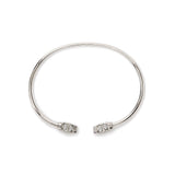 .925 Sterling Silver Diamond Accent Star Flexy Open Bangle Bracelet-3 thumbnail 4