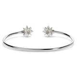 .925 Sterling Silver Diamond Accent Star Flexy Open Bangle Bracelet-4 thumbnail 5