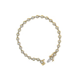 10K Yellow Gold 1 1/2 Cttw Lab Grown Diamond Bezel Link Bracelet-3 thumbnail 4