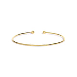 10K Yellow Gold plated Sterling Silver Lab Grown Diamond Accent Bezel Cuff Bangle Bracelet-3 thumbnail 4