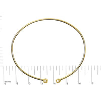 10K Yellow Gold plated Sterling Silver Lab Grown Diamond Accent Bezel Cuff Bangle Bracelet