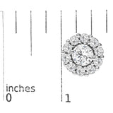 10K White Gold 1 1/2 Cttw Lab Grown Diamond Halo Stud Earrings-4 thumbnail 5