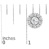 10K White Gold 3.0 Cttw Lab Grown Diamond Halo Stud Earrings-4 thumbnail 5