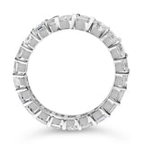 14K White Gold 2 1/3 Cttw Asscher Cut Lab Grown Diamond Eternity Band Ring (E-F Color, VS1-VS2 Clarity) - Ring Size 5.5-1 thumbnail 2
