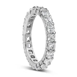 14K White Gold 2 1/3 Cttw Asscher Cut Lab Grown Diamond Eternity Band Ring (E-F Color, VS1-VS2 Clarity) - Ring Size 5.5-4 thumbnail 5