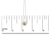 14K White Gold 2 3/8 Cttw Lab Grown Pink Diamond Solitaire with Halo Pendant Necklace - 17