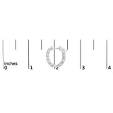 14K White Gold 2 3/4 Cttw Oval Cut Lab Grown Diamond Inside Out Hoop Earrings-4 thumbnail 5