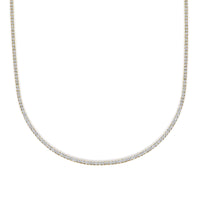 14K Yellow Gold 12.0 Cttw Lab Grown Diamond Tennis Necklace
