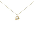 14K Yellow Gold 1/5 Cttw Lab Grown Diamond Crab Pendant Necklace-0