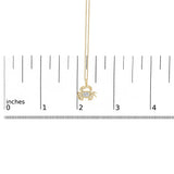 14K Yellow Gold 1/5 Cttw Lab Grown Diamond Crab Pendant Necklace-4 thumbnail 5