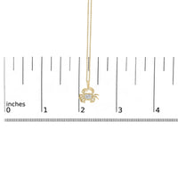 14K Yellow Gold 1/5 Cttw Lab Grown Diamond Crab Pendant Necklace