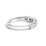14K White Gold 1 1/4 Cttw Lab Grown Oval East West Band Ring-1 thumbnail 2