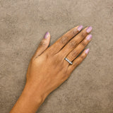 14K White Gold 1 1/4 Cttw Lab Grown Oval East West Band Ring-2 thumbnail 3