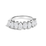 14K Gold 1 2/3 Cttw Lab Grown Pear Shaped Diamond Band Ring-1 thumbnail 2