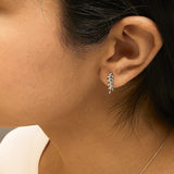 14K Yellow Gold 1/10 Cttw Diamond Leaf Drop Stud Earrings-2 thumbnail 3