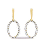 14K Yellow Gold Graduating 1/2 Cttw Diamond Oval Dangle Earrings-0 thumbnail 1