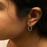 14K Yellow Gold Graduating 1/2 Cttw Diamond Oval Dangle Earrings-2 thumbnail 3
