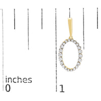 14K Yellow Gold Graduating 1/2 Cttw Diamond Oval Dangle Earrings