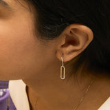 14K Yellow Gold 1/5 Cttw Diamond Paper Clip Dangle Earrings-2 thumbnail 3