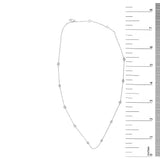 14K White Gold 1/2 Cttw Bezel Set Diamond Station Necklace-4 thumbnail 5