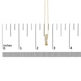 14K Yellow Gold Bezel Set 1/7 Cttw Diamond Vertical Bar Pendant Necklace-4 thumbnail 5