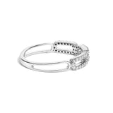 14K White Gold 1/4 Cttw Diamond Paper Clip Ring-1 thumbnail 2