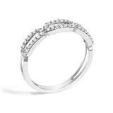 14K White Gold 1/4 Cttw Diamond Paper Clip Ring-3 thumbnail 4