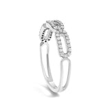 14K White Gold 1/4 Cttw Diamond Paper Clip Ring-4 thumbnail 5
