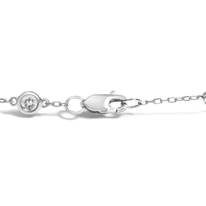 14K White Gold 1/2 Cttw Diamond by Yard Bracelet-1