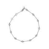 14K White Gold 1/2 Cttw Diamond by Yard Bracelet-3 thumbnail 4
