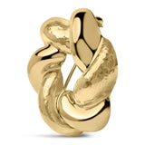 18K Yellow Gold Sculpted Knot Brooch-1 thumbnail 2