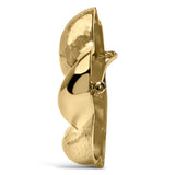 18K Yellow Gold Sculpted Knot Brooch-3 thumbnail 4