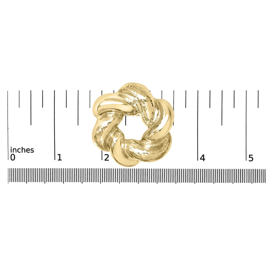 18K Yellow Gold Sculpted Knot Brooch