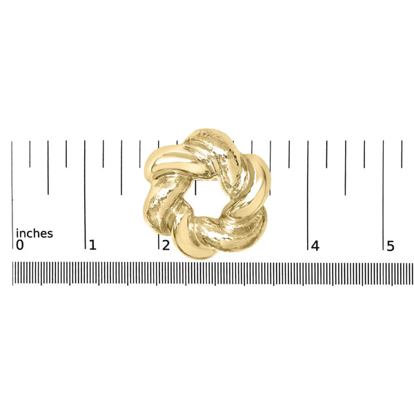 18K Yellow Gold Sculpted Knot Brooch