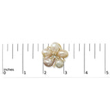 18K Rose Gold 3/8 Cttw Diamond and Freshwater Pearl Blossom Stud Earrings-4 thumbnail 5