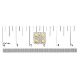 18K Yellow Gold Diamond 5 1/5 Cttw Geometric Cluster Stud Earrings-4 thumbnail 5