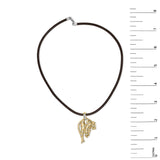 18K 1.00 Cttw Diamond Cat and Bail Pendant Necklace Collar with Matte Finish (F-G Color, VS2-SI1 Clarity)-4 thumbnail 5