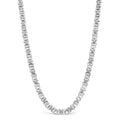 925 sterling silver station necklace with 2 ct eternity-set diamond stones