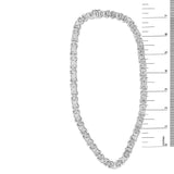 Sterling Silver 2 1/2 Cttw Diamond Eternity Men's Station Necklace-4 thumbnail 5