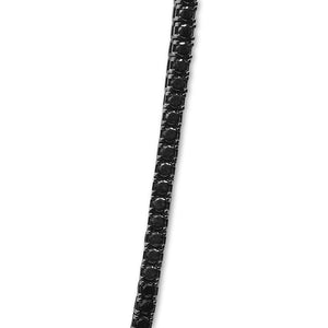 Men's Sterling Silver Black Onyx Tennis Necklace-1