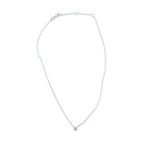 Sterling Silver Bezel Set Light Blue Aquamarine and Enamel Bead Chain Necklace-4 thumbnail 5