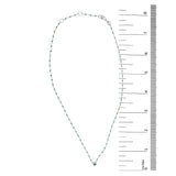 Sterling Silver Lab Created Emerald Bead Chain Necklace-4 thumbnail 5