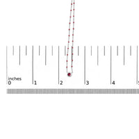 Sterling Silver Rhodolite Enamel Bead Chain Necklace 18 Inch
