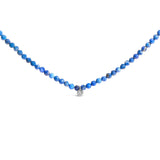 Sterling Silver Diamond Accent Blue Lapis Bead Station Necklace-0 thumbnail 1