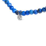 Sterling Silver Diamond Accent Blue Lapis Bead Station Necklace-3 thumbnail 4