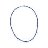 Sterling Silver Diamond Accent Blue Lapis Bead Station Necklace-4 thumbnail 5